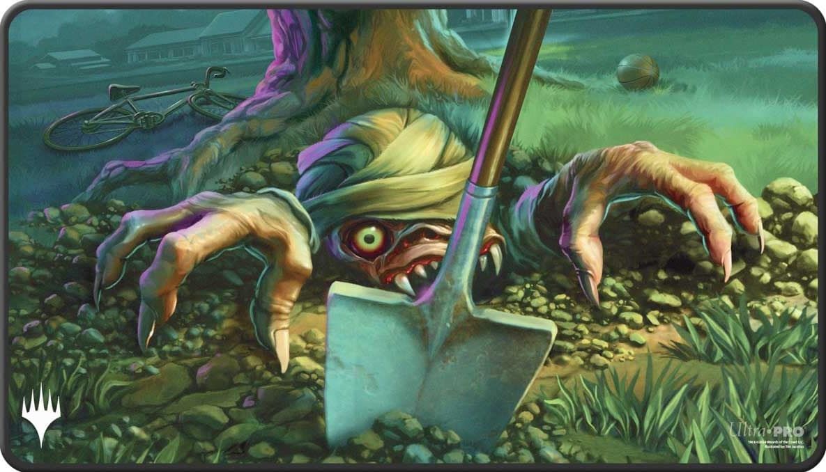 Ultra Pro Duskmourn Exhume Black Stitched Playmat image 0
